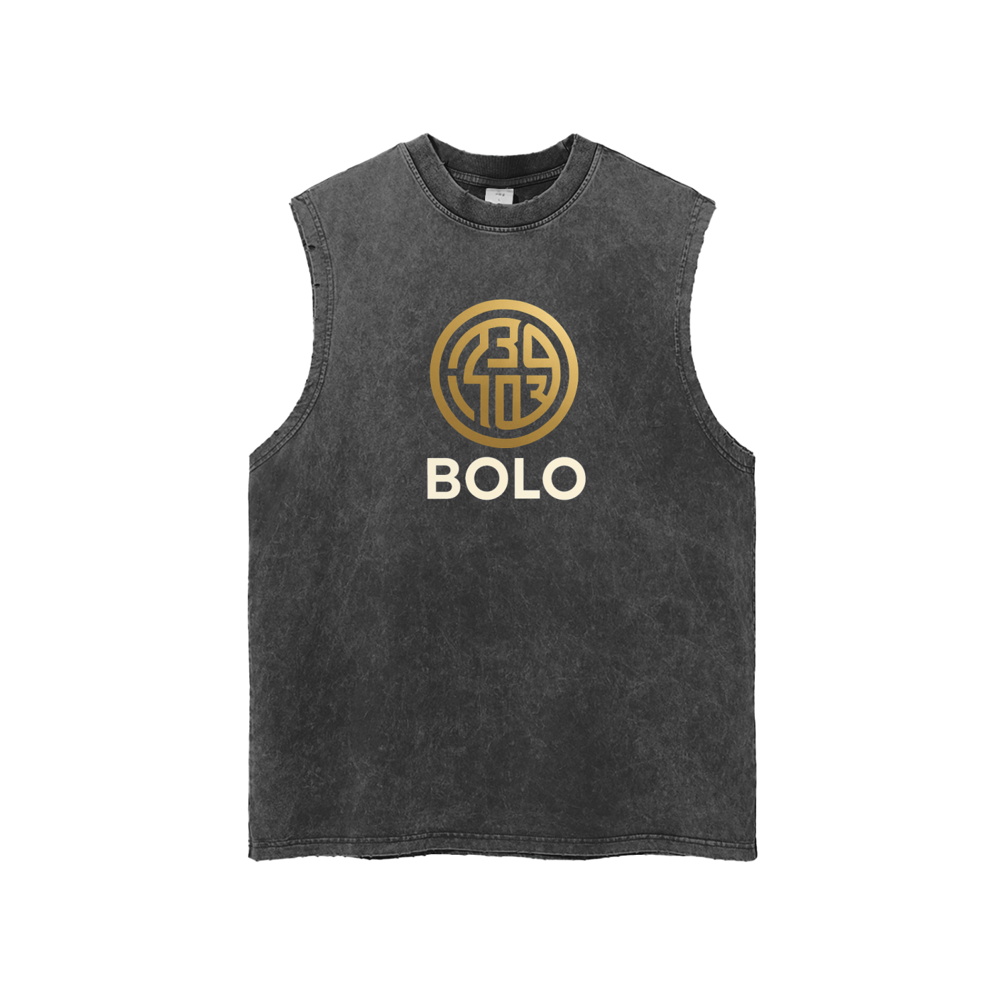 BOLO Snow Washed Frayed Hem Tank Top