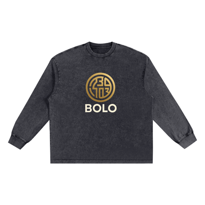 BOLO Snow Washed Frayed Edge T-Shirt