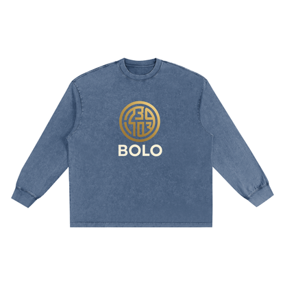 BOLO Snow Washed Frayed Edge T-Shirt