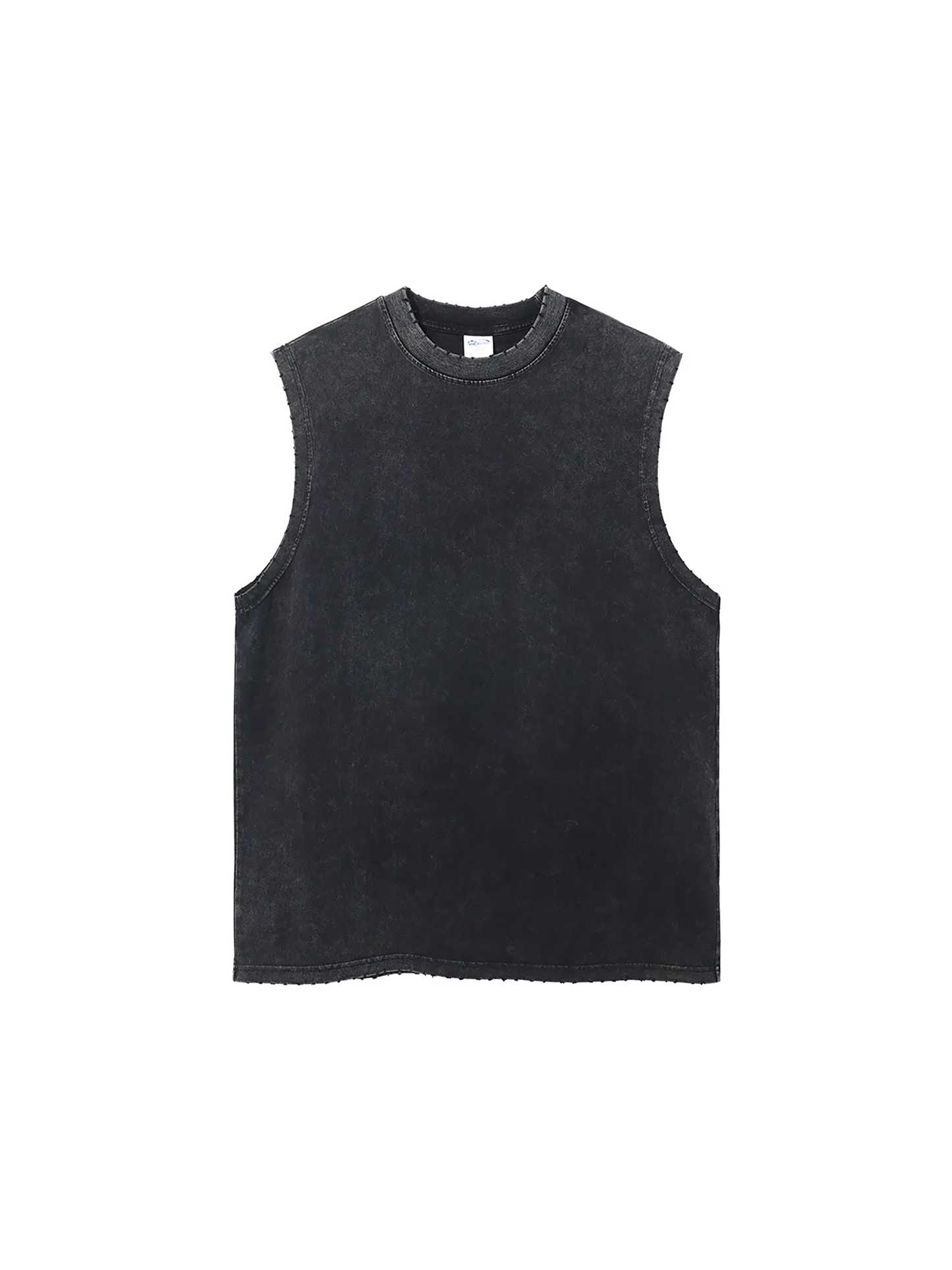 BOLO Snow Washed Frayed Hem Tank Top