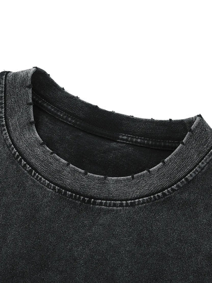 BOLO Snow Washed Frayed Hem Tank Top